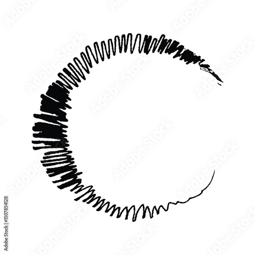 Rough Circular Line Art