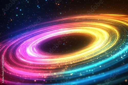 Colorful Cosmic Spiral Galaxy Background