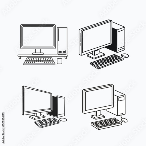 photo, computer, illustration, vector, clip art, desktop, gear, graphic, media, monitor, screen, tech, tool, device, scene, setup, workstation, edit, isolated, modern, photographer, studio, white, bla