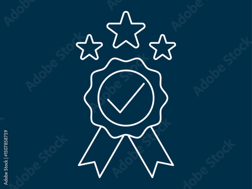 Best quality icon. Black Friday icon and symbol. White outline Icon. Simple outline icon