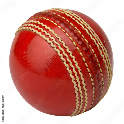 Cricket Ball Isolated on Transparent Background
