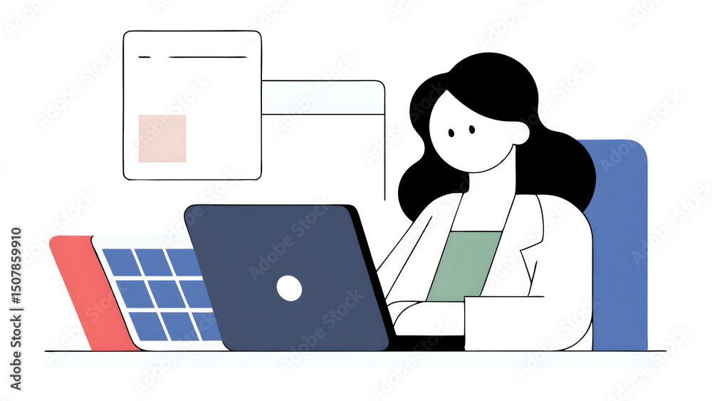 young woman working on laptop with accountant software 76025051 1 young woman working on laptop with accountant software 76025051 1
