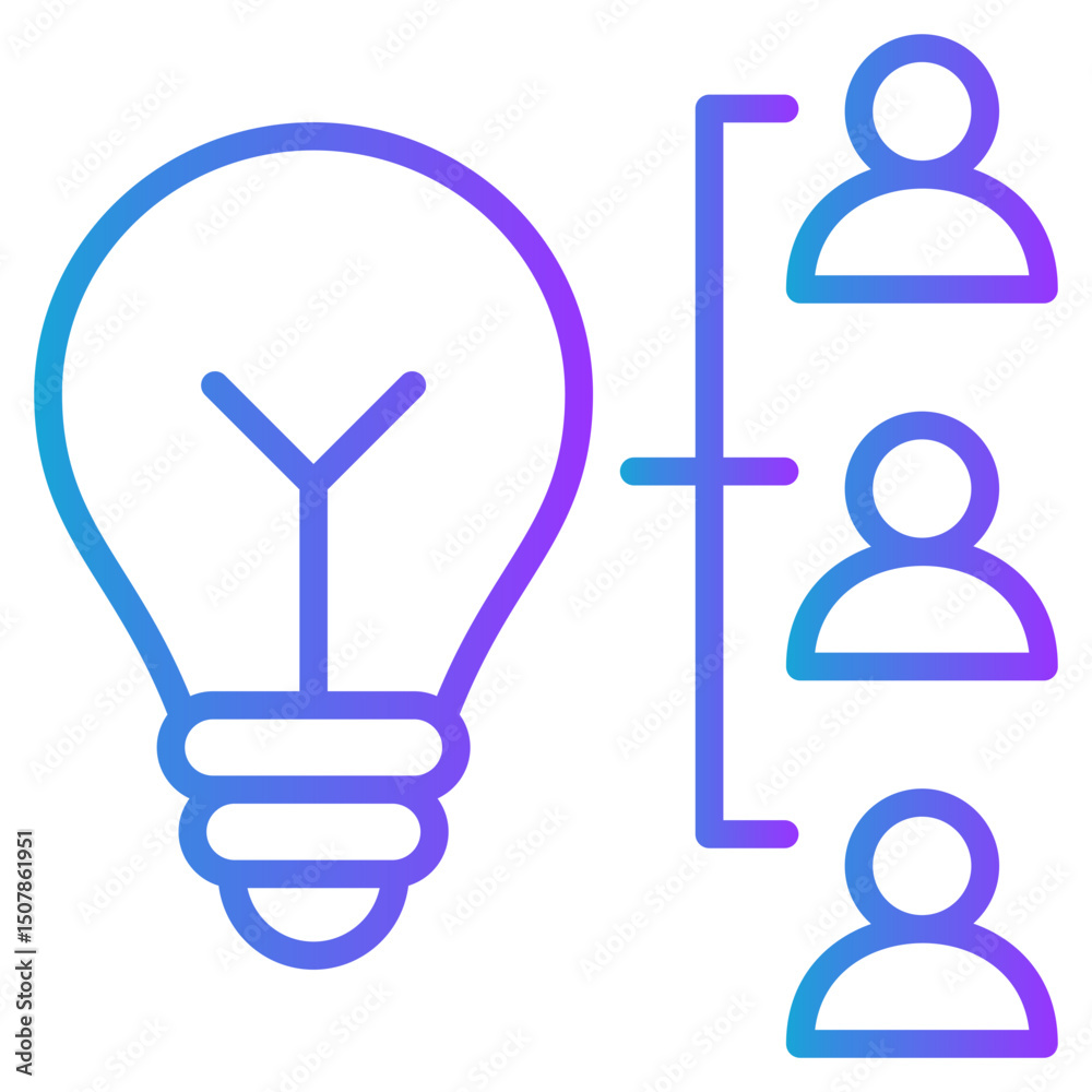 Obraz premium Brainstorm gradient color icon