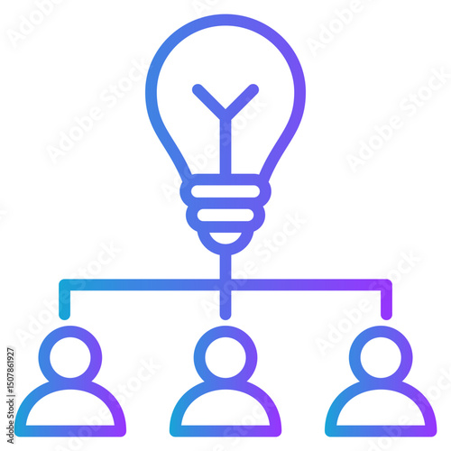 Leadership gradient color icon