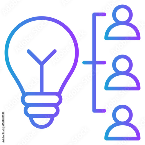 Brainstorm gradient color icon