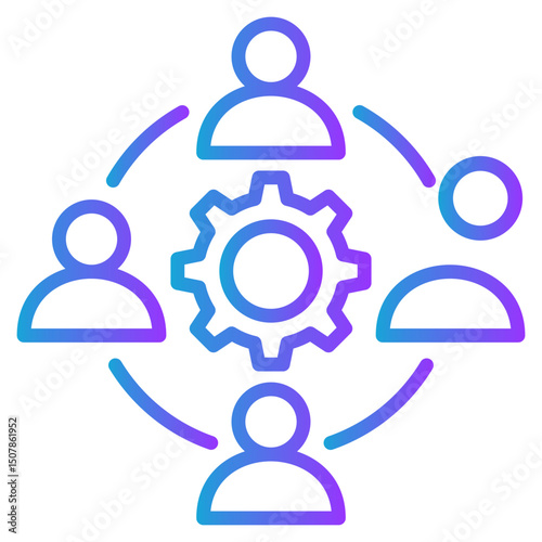Organization gradient color icon