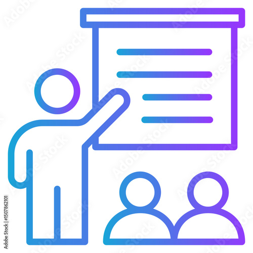 Presentation gradient color icon