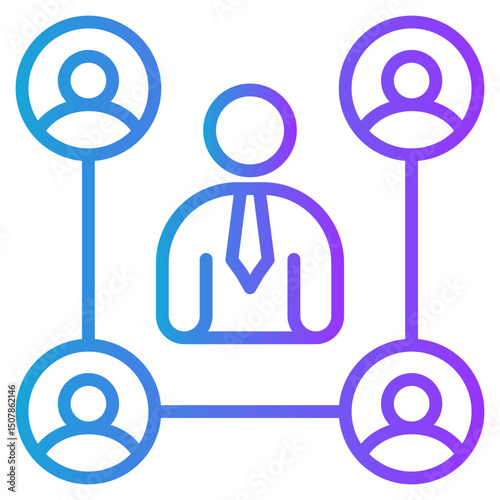Leader gradient color icon