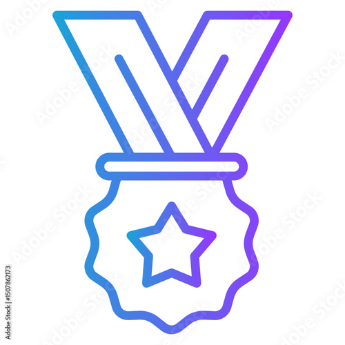 Medal gradient color icon