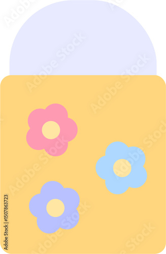 cute eraser school supplies illustration