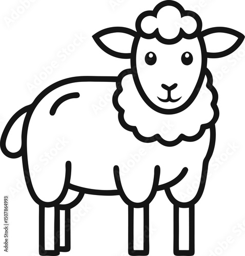 vector illustration of a sheep