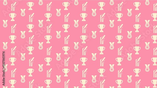 Vector seamless cricket pattern colorful