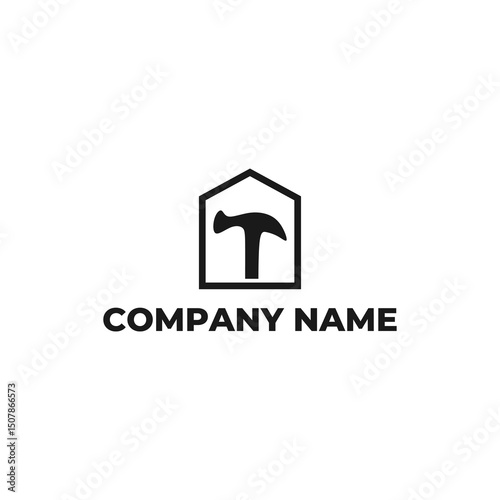 construction services, home repair, carpentry business, handyman tools, vector, symbol, builder logo illustration, build, illustration, real, company, icon