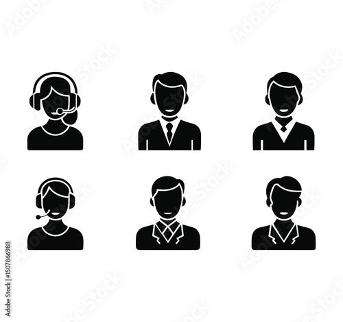 Contact us set of web icons in line style. Social Media network icons for web and mobile app. Customer service. Contact support sign and symbols. Call us, support, email, message, phone, info black Co
