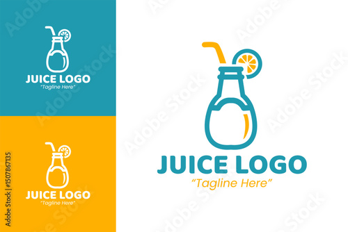 Juice Logo Design Fresh Fruit Juice Logo for Healthy Beverage Branding