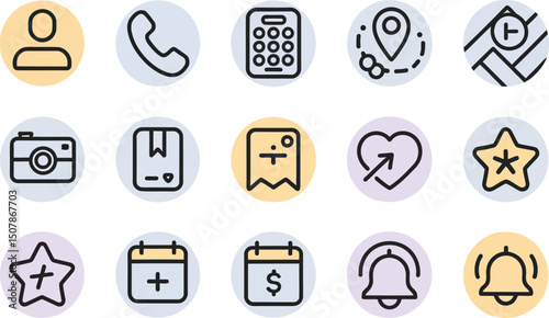 Contact us set of web icons in line style. Social Media network icons for web and mobile app. Customer service. Contact support sign and symbols. Call us, support, email, message, phone, info black Co