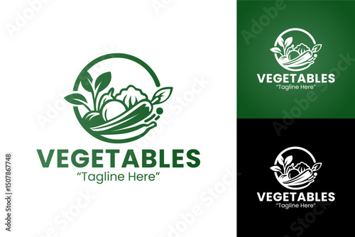 Vegetables Logo Design Fresh Vegetables Logo for Food Branding