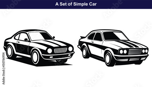 Vector shilhouette of  fast sports car