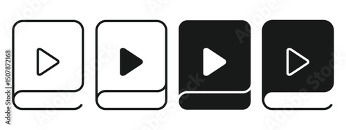 Video book icon. Illustration vector