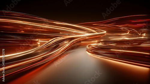 Hypnotic Lines of Light in Electric Neon Shades