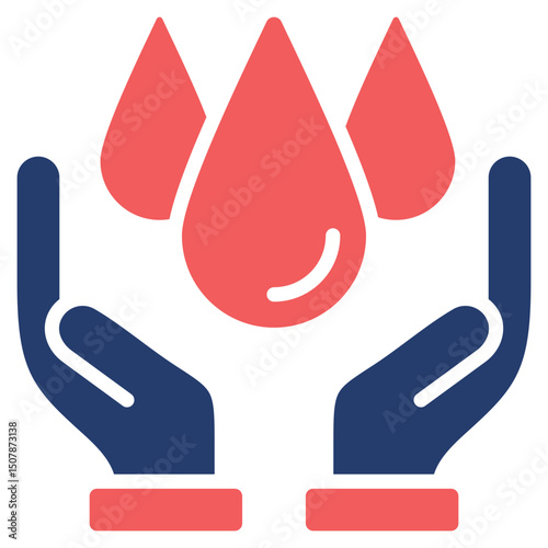 Water glyph color icon