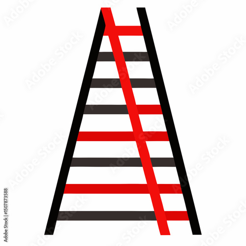 Ladder on White Background Clean and Isolated Ladder Illustrations for Creative Use
