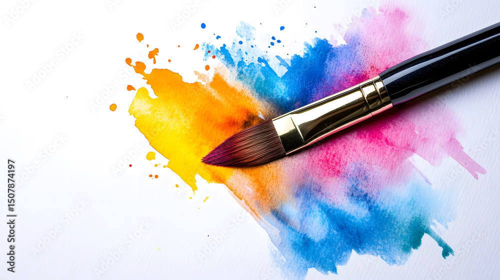 Obraz premium Creative digital art texture in brush format.