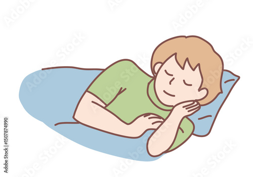 Sleeping, relaxation and comfortable rest concept. women napping and sleeping in beds with pillows under blankets. Hand drawn style vector design illustrations.