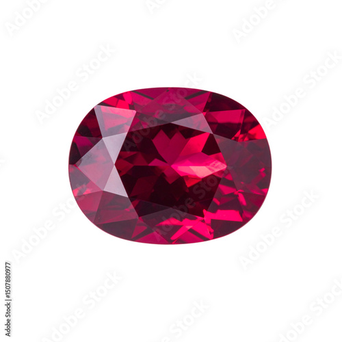 A brilliant set of precious gems, including a crystal diamond and a pink ruby, are showcased on a white background in a luxurious illustration