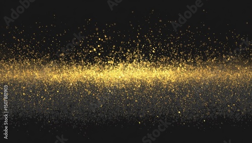 Golden Glitter Particles Abstract Background Design