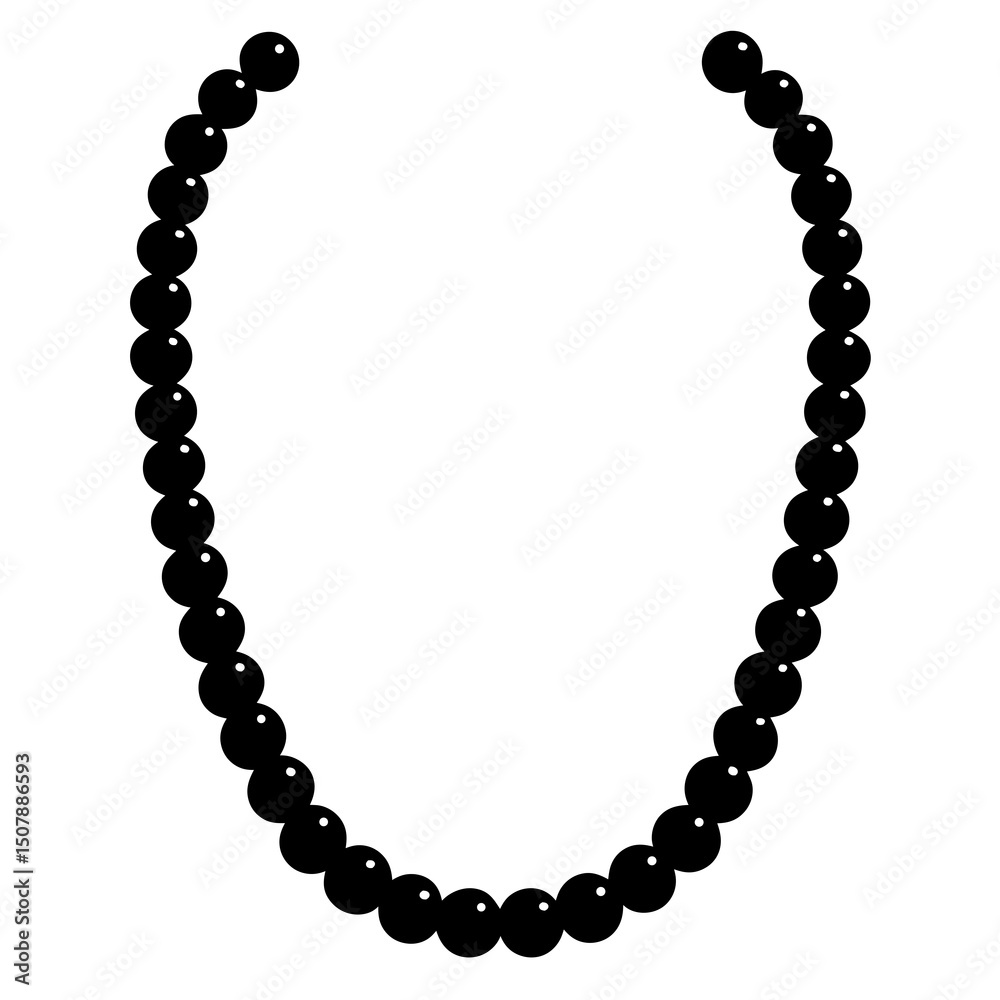 Obraz premium pearl necklace isolated on white