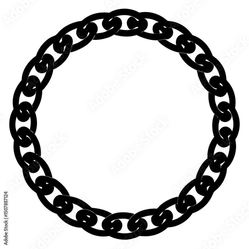 metal chain isolated on white