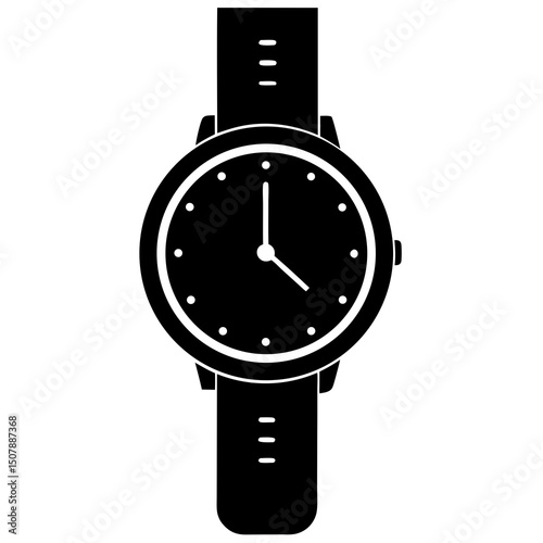 wrist watch isolated on black