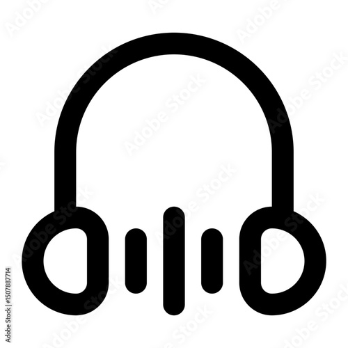 audio headset icon for illustration