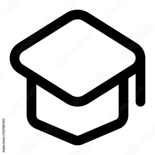 graduation cap icon for illustration
