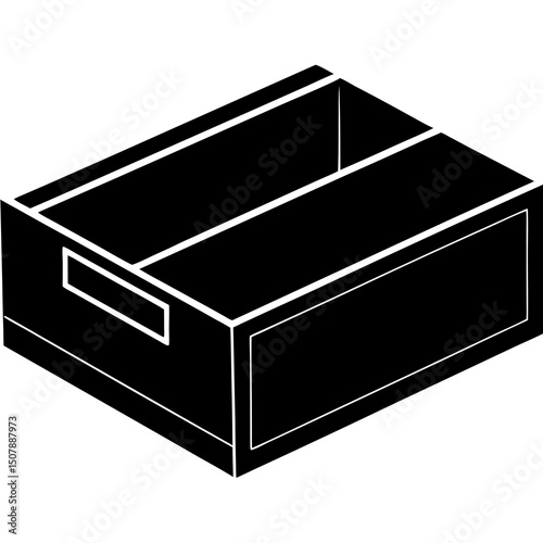 black box isolated on white background