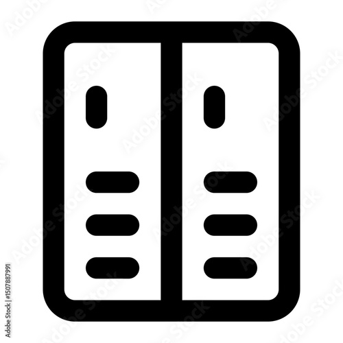 locker room icon for illustration