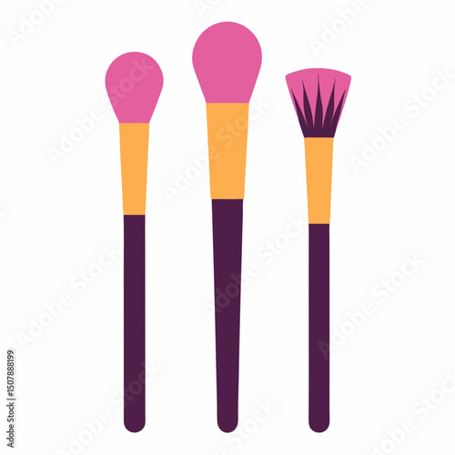 make up brushes isolated