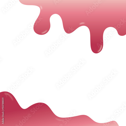 pink dripping on white background