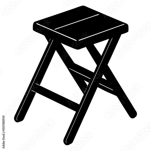 black chair isolated on white