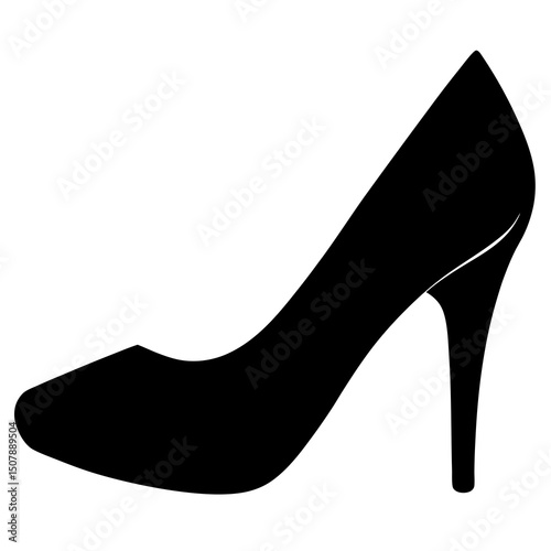 black high heel shoes
