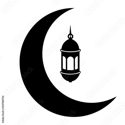 vector illustration of a mosque in black