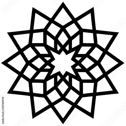  islamic-geometric-pattern-star-on-white-background 