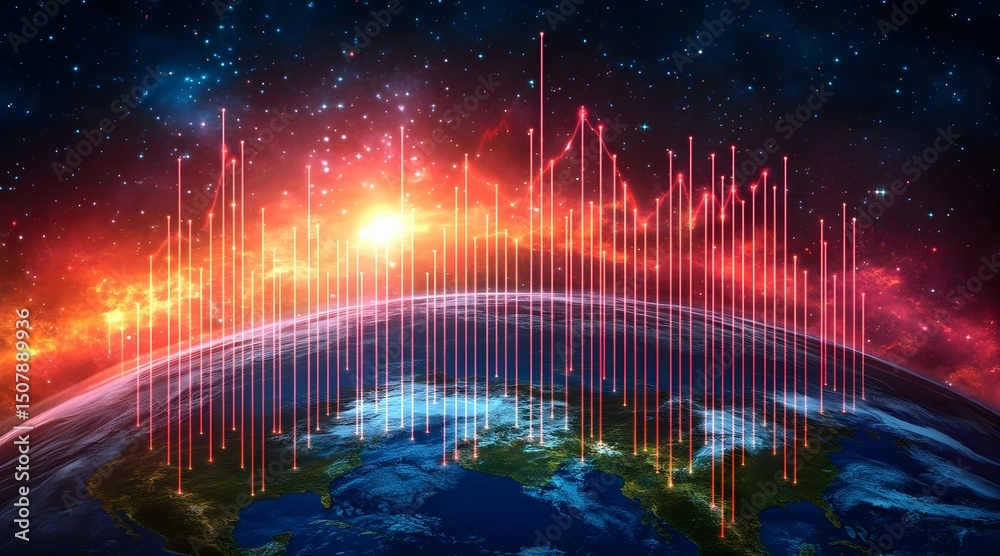 custom made wallpaper toronto digitalGlobal Data Visualization On Earth