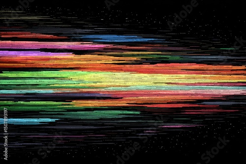 Abstract Colorful Pixelated Lines Background