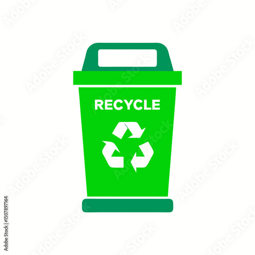 green recycling bin