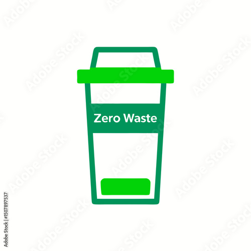 green trash can