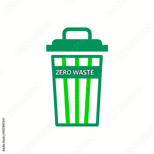 green trash can