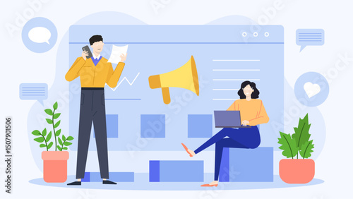 Man and woman collaborating on project, teamwork, team effort, partnership, business coworkers, workplace environment, collaboration concept, professional setting.