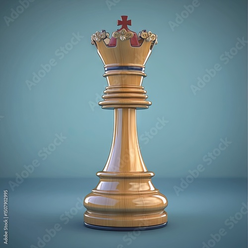 Chess queen, golden, regal